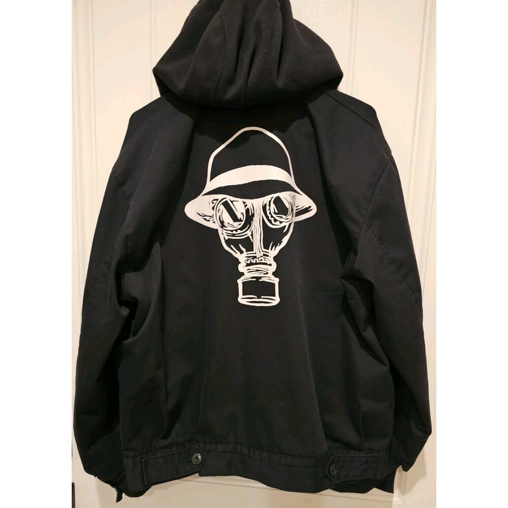 Dickies Work/Streetwear Jacket Eisenhower Quilt Lined w/hood Gas Mask Logo Sz L